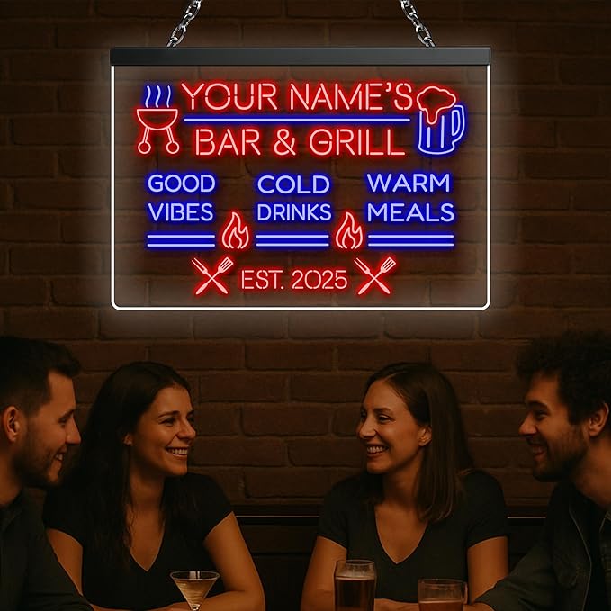Personalized BBQ Neon Sign Custom Bar and Grill Sign Patio LED Lights Backyard - Image 3