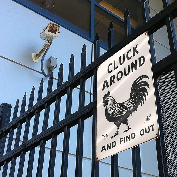 Funny Chicken Tin Sign - Image 5