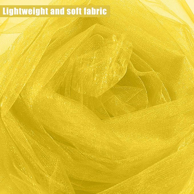 Crystal Organza Tulle Sheer Fabric Backdrop Curtains - Image 2