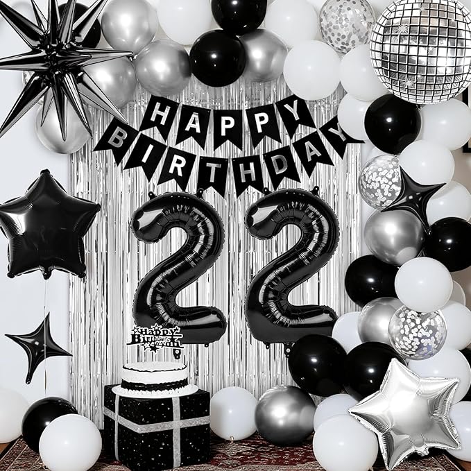 22nd Birthday Decorations for Men Women, Fringe Curtains Kit - Image 7
