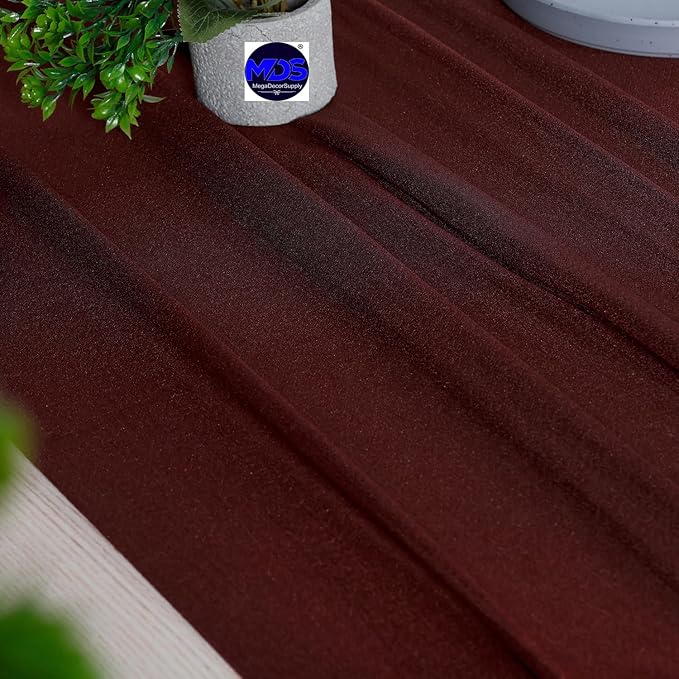 MDS 15 Pack 10ft Chiffon Table Runner 29 x 120 Inches Sheer Wedding Runner - Image 5