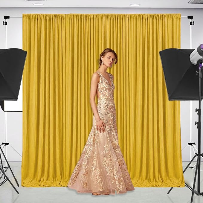 10 x 10 Feet Gold Backdrop Curtain - Image 5