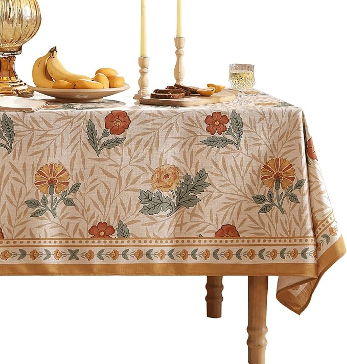 patdrea Designer French Vintage Rectangular Tablecloth, Dacorative Cover by Welcometopatdrea