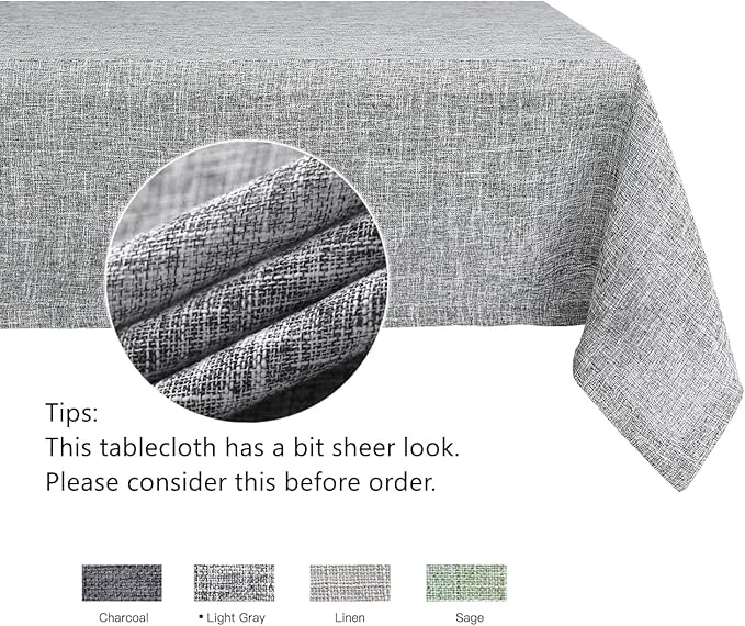 maxmill Flaxy Faux Linen Tablecloth - Image 5