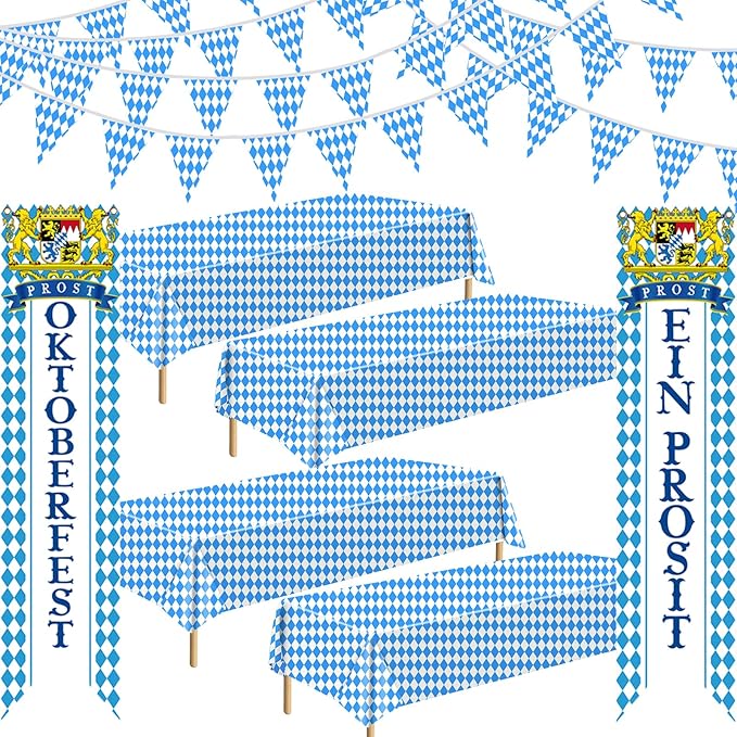 Oktoberfests Decorations Kit, German Party Supplies, Oktoberfests Flag Banner by ZYP