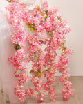 Flower Garland, Artificial Hydrangea Vine Flowers, Hanging Fake Hydrangeas Vine by PONKING