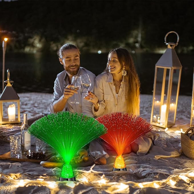 Patelai 10 Pcs LED Fiber Optic Lamp Color Changing Fiber Optic Night Light - Image 6