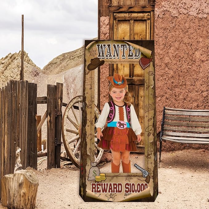 4.5ft Tall Life Size Stand in West Wanted Photo Booth Props Selfie Frames - Image 2