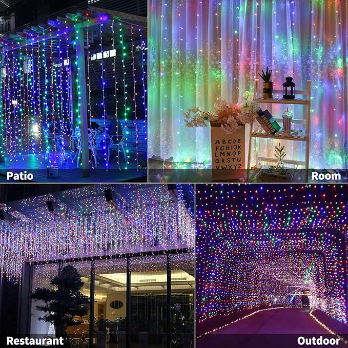 Brightown 300 LED Curtain String Lights, 9.8 FT Hanging Fairy Lights - Image 2