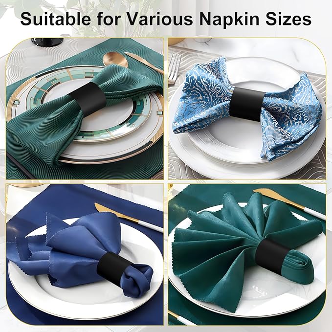 Polymer Material Reusable Napkin Band, Glue-Free Tear-Proof Water Resistant - Image 4