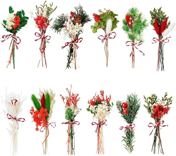 10/12/24/36 Pack Mini Dried Flowers by Unknown
