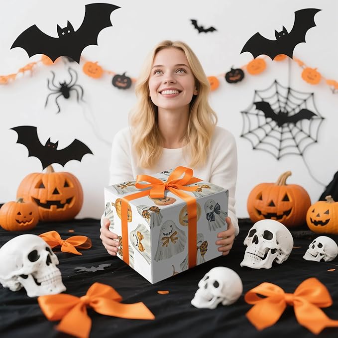 LeZakaa Halloween Wrapping Paper Roll - Image 3
