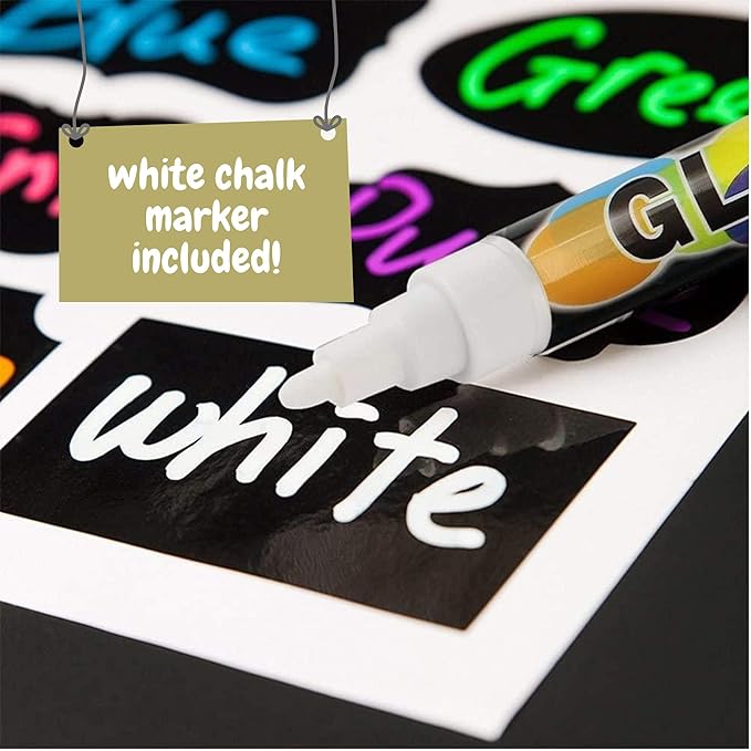 Small Chalkboard Sign with Easel + White Liquid Chalk Marker | Hanging or - Image 3