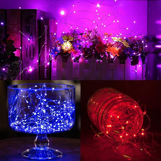 WATERGLIDE 24 Pack Fairy Lights Battery Operated, 7 ft 20 LED Mini String Lights - Image 5