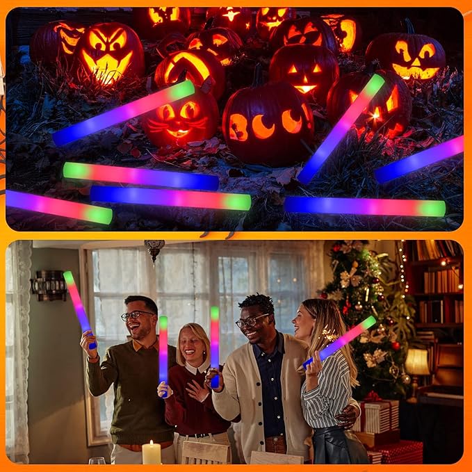 LifBetter Light Up Glow Sticks Bulk, LED Foam Sticks in The Dark - Image 7