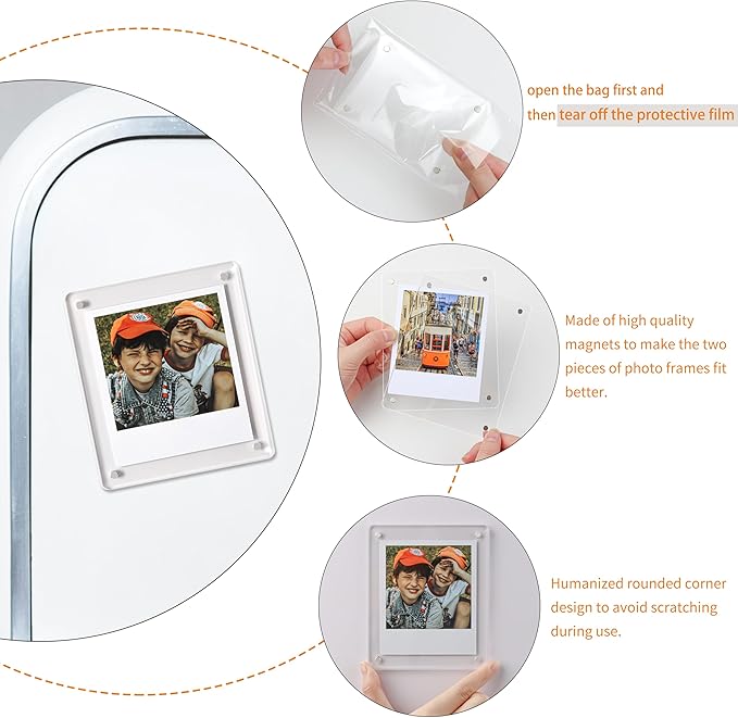 Acrylic Magnetic Refrigerator Picture Frames, 3x5 Inch Fridge Magnetic Mini - Image 7