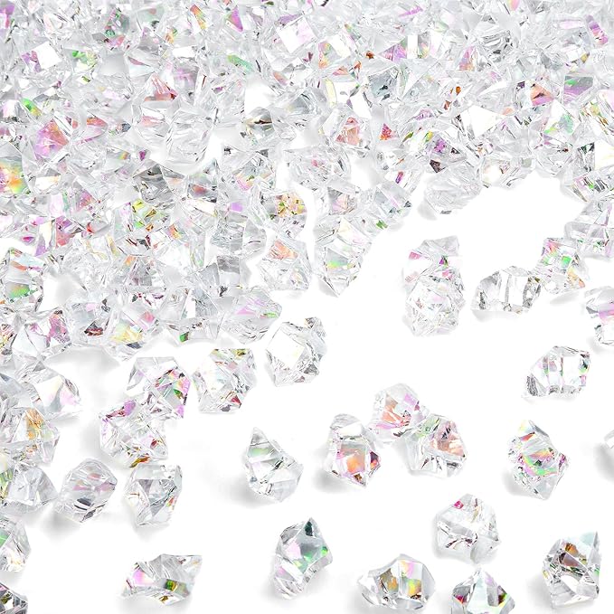 DomeStar Dazzling Fake Ice, Iridescent Clear Gem Stones Vase Fillers DIY Crafts - Image 7