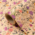 WRAPAHOLIC Kraft Floral Wrapping Paper Roll by WRAPAHOLIC