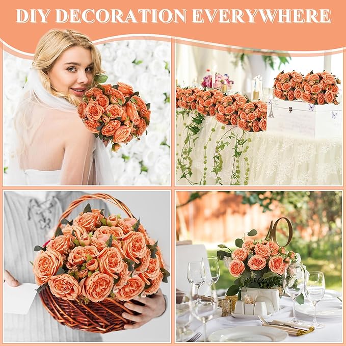 8 Bundles Artificial Peonies Flowers Boho Faux Flowers Arrangements Artificial - Image 7