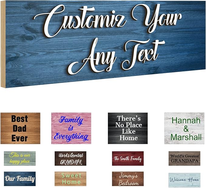 Custom Sign Personalized Wooden Signs by Qingxily