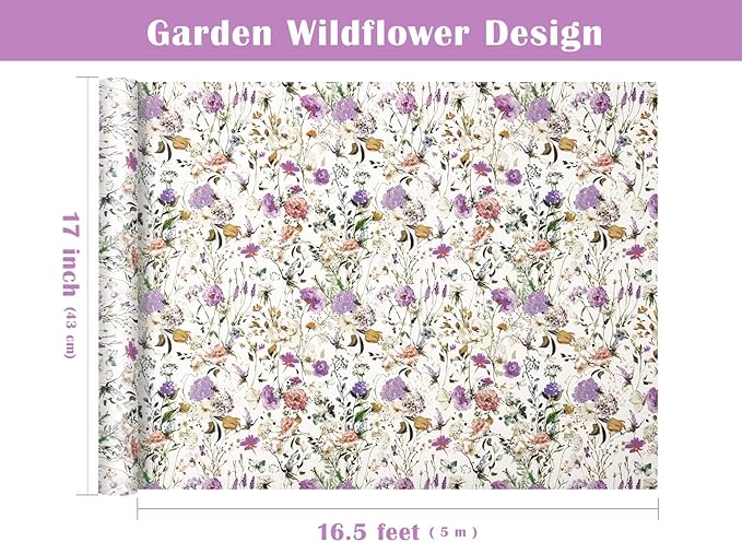 WRAPAHOLIC Kraft Floral Wrapping Paper Roll - Image 3