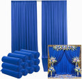 60ftx12ft Wrinkle Free Royal Blue Backdrop Curtain, 12 Panels 12FT Height Royal by LeegleriTableSkirt