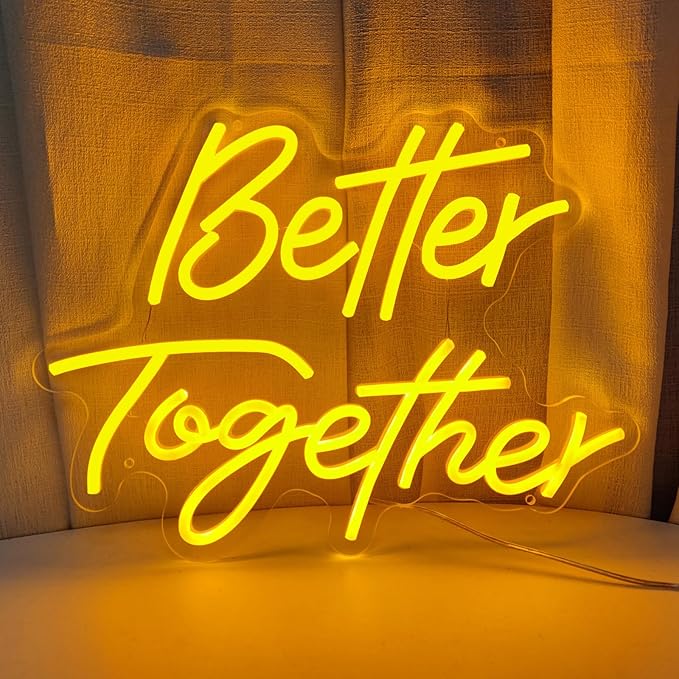 Better Together Neon Sign Better Together Wall Decor, Wedding Neon Sign Light - Image 9