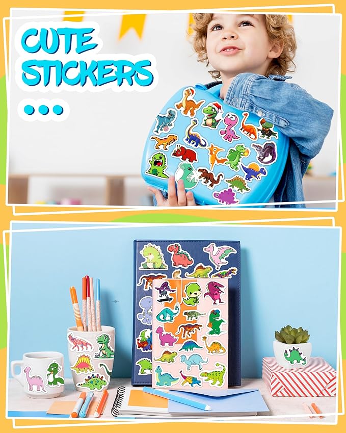 300 Pcs Dinosaur Stickers for Kids, Cute Water Bottle Stickers for Kids - Image 4