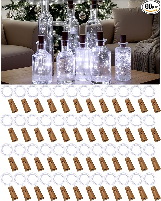 Hortsun 60 Pack Wine Bottle Lights by Hortsun