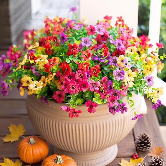 HyeFlora Artificial Flowers for Outdoor Indoor Garden Home Decoration, Faux by HyeFloraartificialflowers