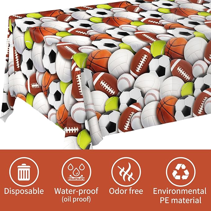 Gatherfun Sports-Themed Party Pack: 2-Pack Boys Birthday Decorations, - Image 3