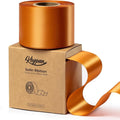 Copper Satin Ribbon 2.5 Inch Double-Faced Polyester Ribbons 25 Yards by Keypan