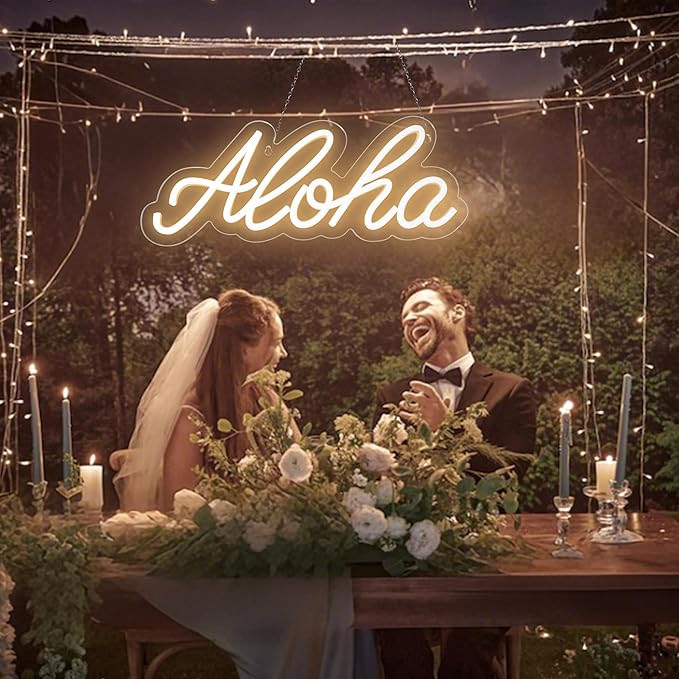 Aloha Neon Light Aloha Warm White Neon Sign - Image 5