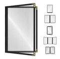 Goodsmart Restaurant Menu Covers – 25 Pack Black 4-View, Side-Loading Menu by ACISuperPower