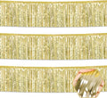 3 Pack 10 Long Light Gold Metallic Foil Fringe Garland Wall Hanging Tassle by Ferwzsr