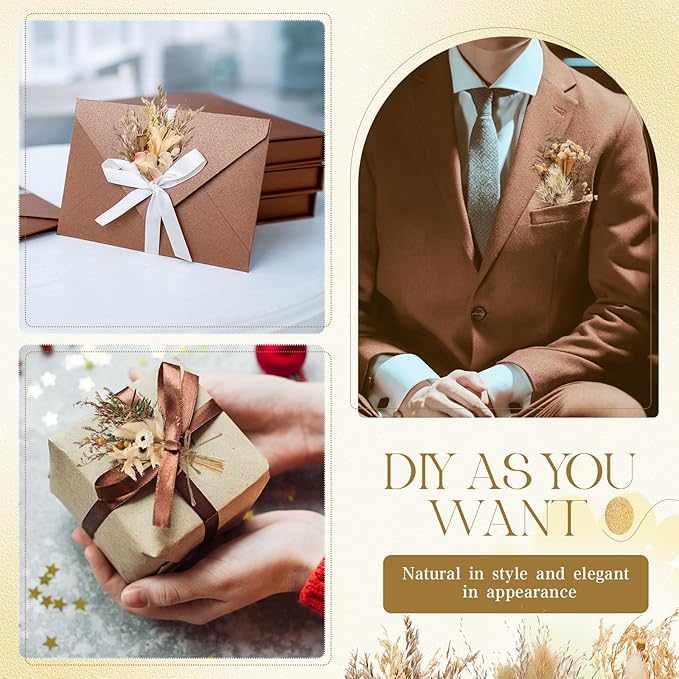Layhit 12 Pack Boho Dried Flower Bouquet Mini Wedding Handmade Dry Flowers Decor - Image 5