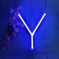 LED Blue Neon Letter Signs Night Light Battery or USB Operated LED Marquee by ProfessionalinNeonLights