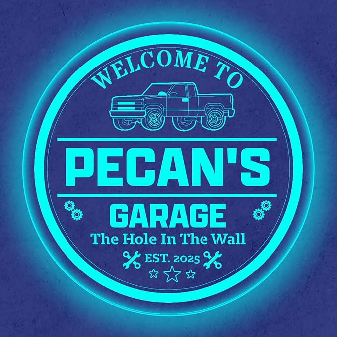 Custom Pickup Truck LED Sign – Personalized Color Changing Acrylic Wall Decor - Image 8