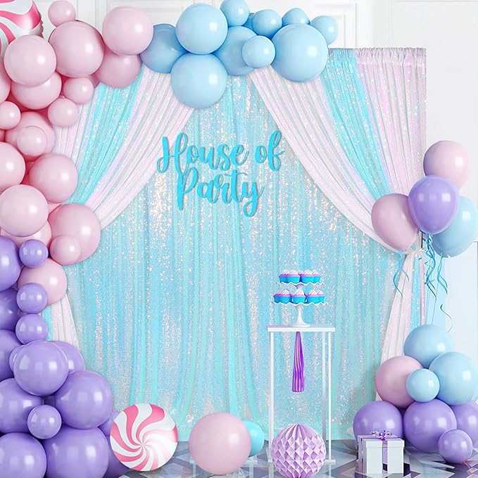 Blue Iridescent Backdrop Curtain - Image 6