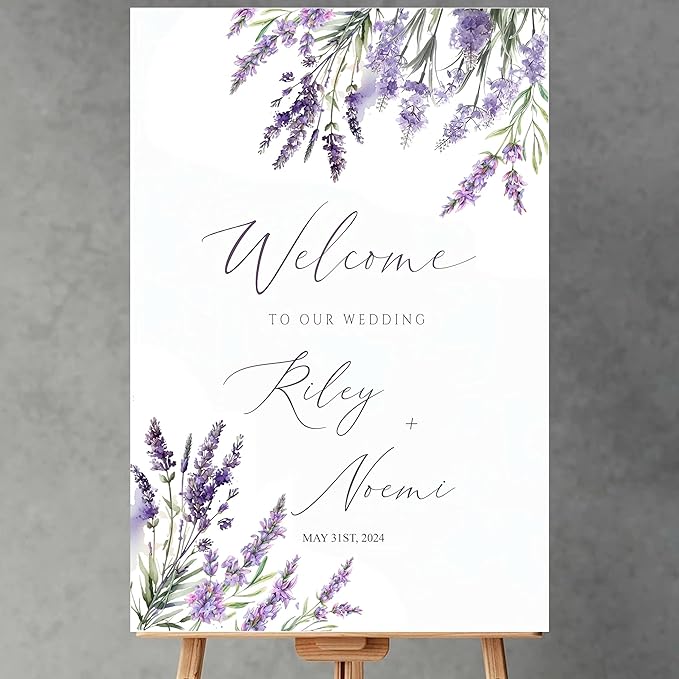 Generic Personalized Wedding Welcome Sign, 18x27 inches, Modern Style, - Image 4