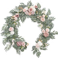 Ling's Moment Flower Garland - 6FT Eucalyptus & Rose - Pink Sweetheart Table by LingsMoment
