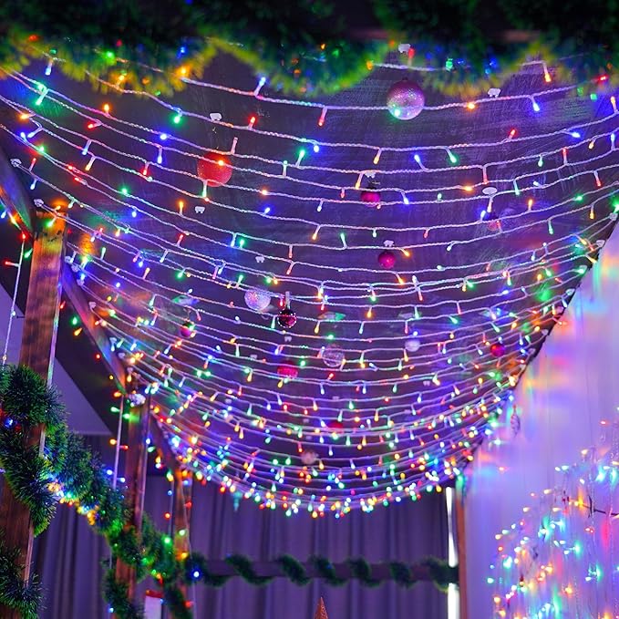 YEGUO 165ft 500 LED Christmas Lights Outdoor Waterproof, 8 Modes Twinkle Tree - Image 4