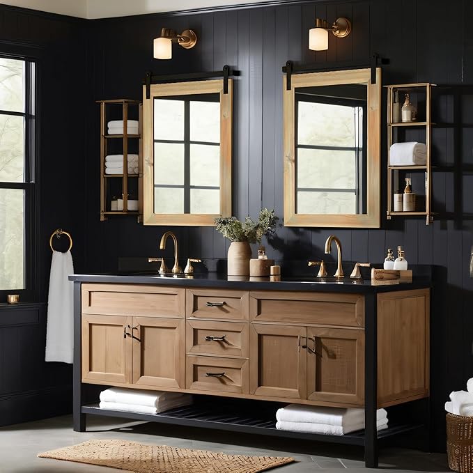 COGOOD Farmhouse Barn Door Mirror - Image 3