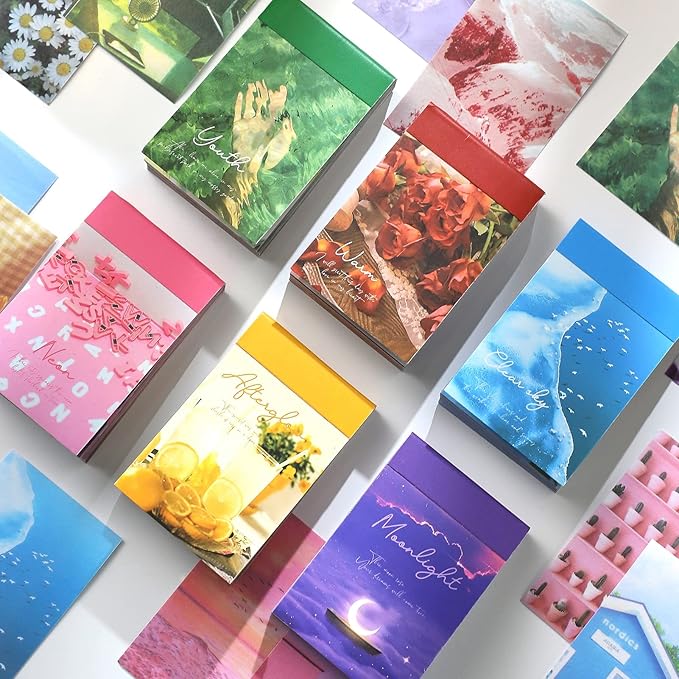 6 Sets 300 Pcs Washi Stickers Set Cute Aesthetic Sticker Book - Image 6