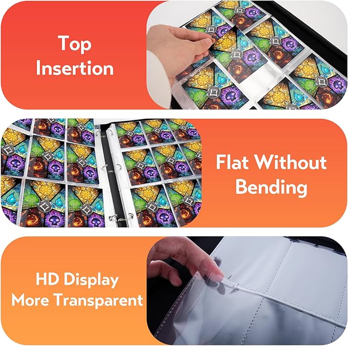 9 Pocket Card Binder for MTG/YGO/PTCG/Game Cards, Holds 900 Cards, Premium Card - Image 6