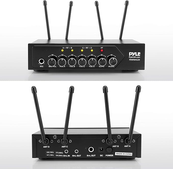 Pyle Wireless Microphones, Professional UHF Dual Microphones - Image 2