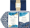 DORIS HOME 50PCS Laser Cut Wedding Invitations by DorisHome