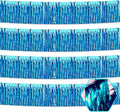 4 Pack 10 Feet Lake Blue Foil Fringe Garland Metallic Tinsel Streamers Banner by Ferwzsr