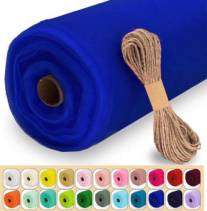 Royal Blue Tulle Fabric Roll by Luceinvita
