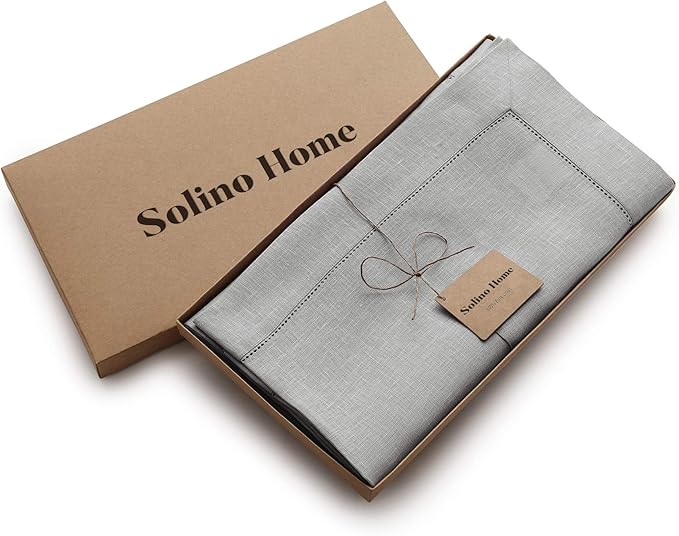 Solino Home Linen Tablecloth for Rectangle Tables 60 x 90 Inch - Image 5